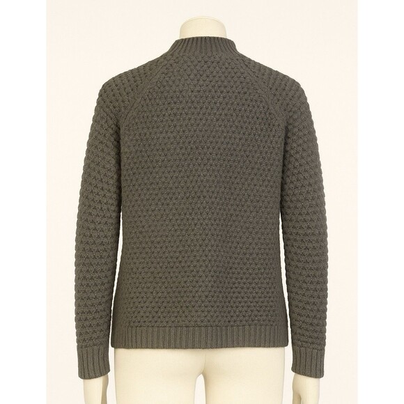 J.McLaughlin Merino Wool Gray Knit Cardigan Sweater L Toggle Closure Minimalist - Picture 2 of 8